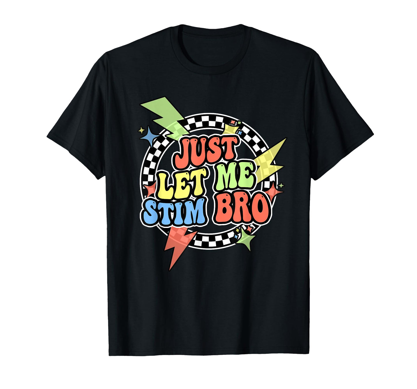 Retro Just Let Me Stim Bro Shirt Kids Toddler Awareness T-Shirt