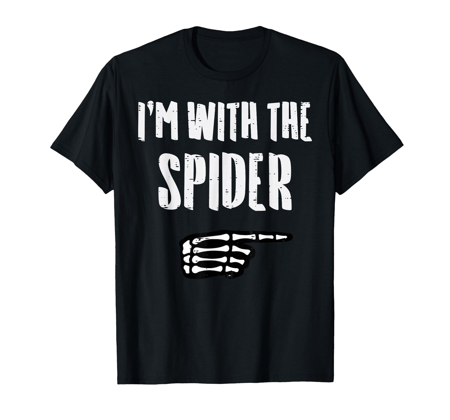 Halloween Im with Spider Funny Match Costume Men Women Kids T-Shirt