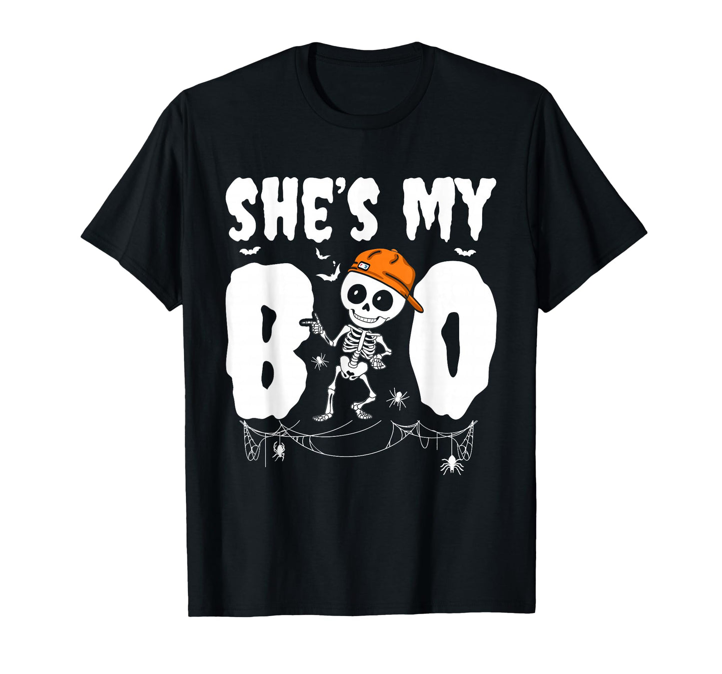 Halloween Matching Couple Fun Skeleton Shes My Boo Boyfriend T-Shirt