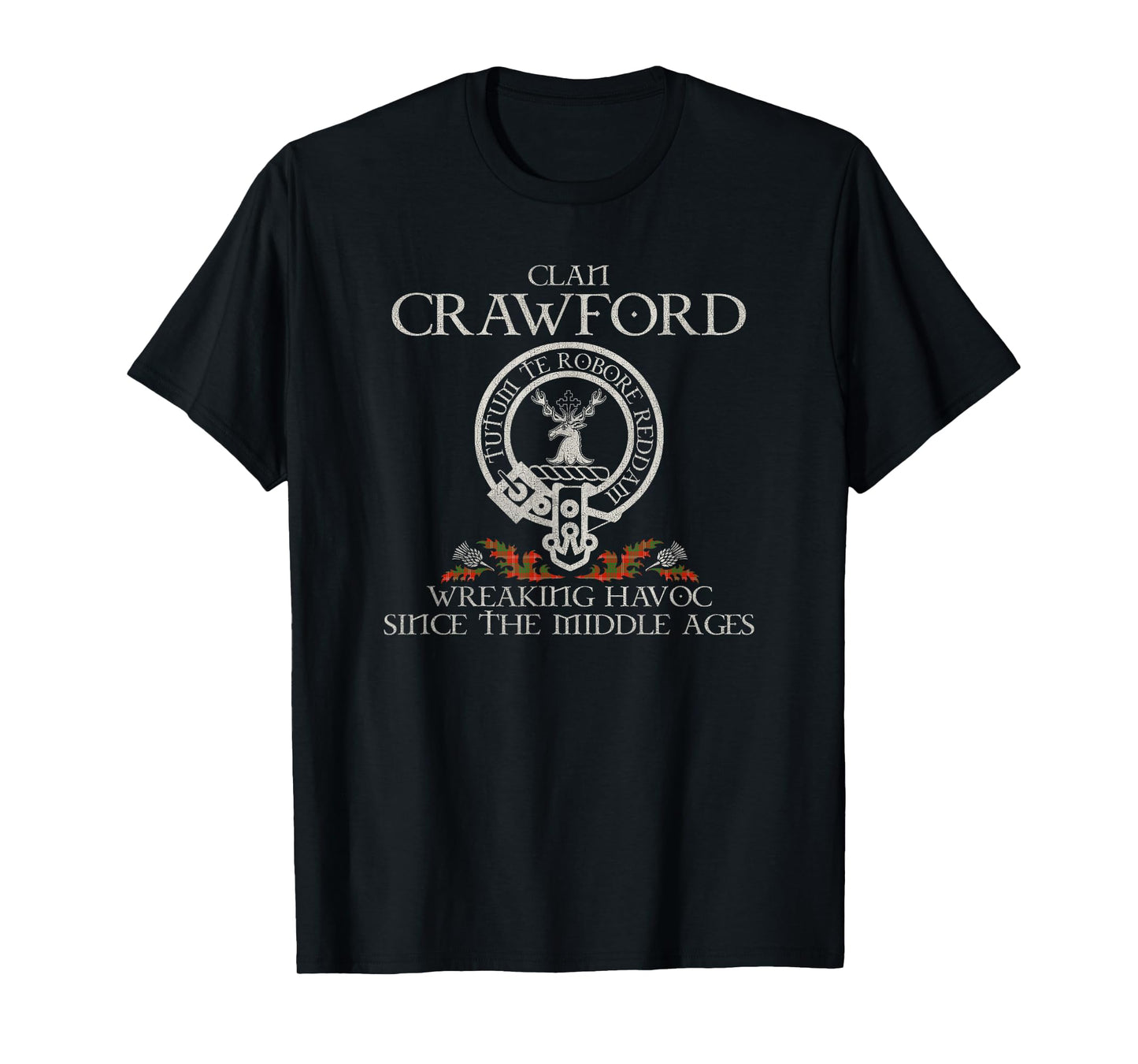 Clan Crawford Crest, Surname, Scottish Heritage Vintage T-Shirt