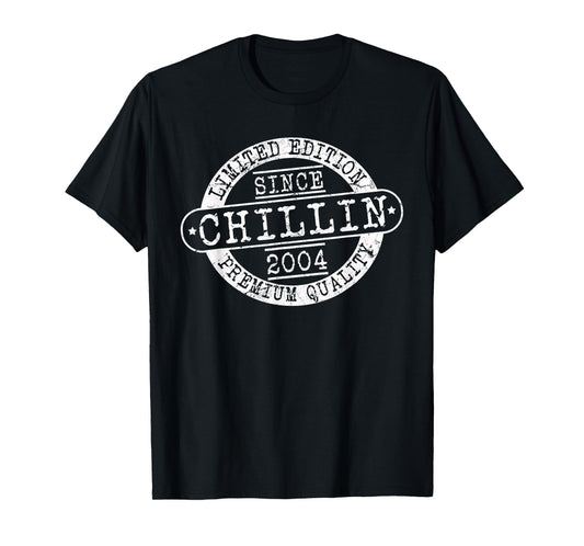 Chillin Since 2004, Vintage Birthday Gifts Born In 2004 T-Shirt