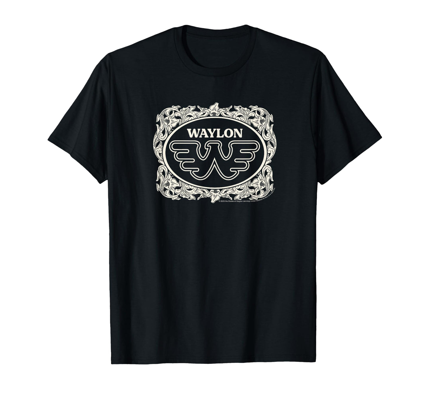 Waylon Jennings - Floral Logo T-Shirt