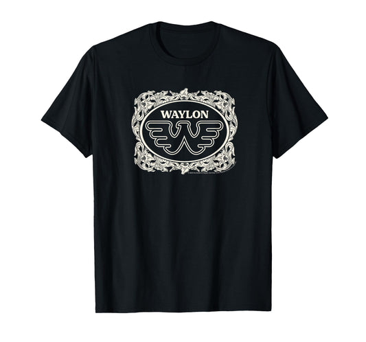 Waylon Jennings - Floral Logo T-Shirt