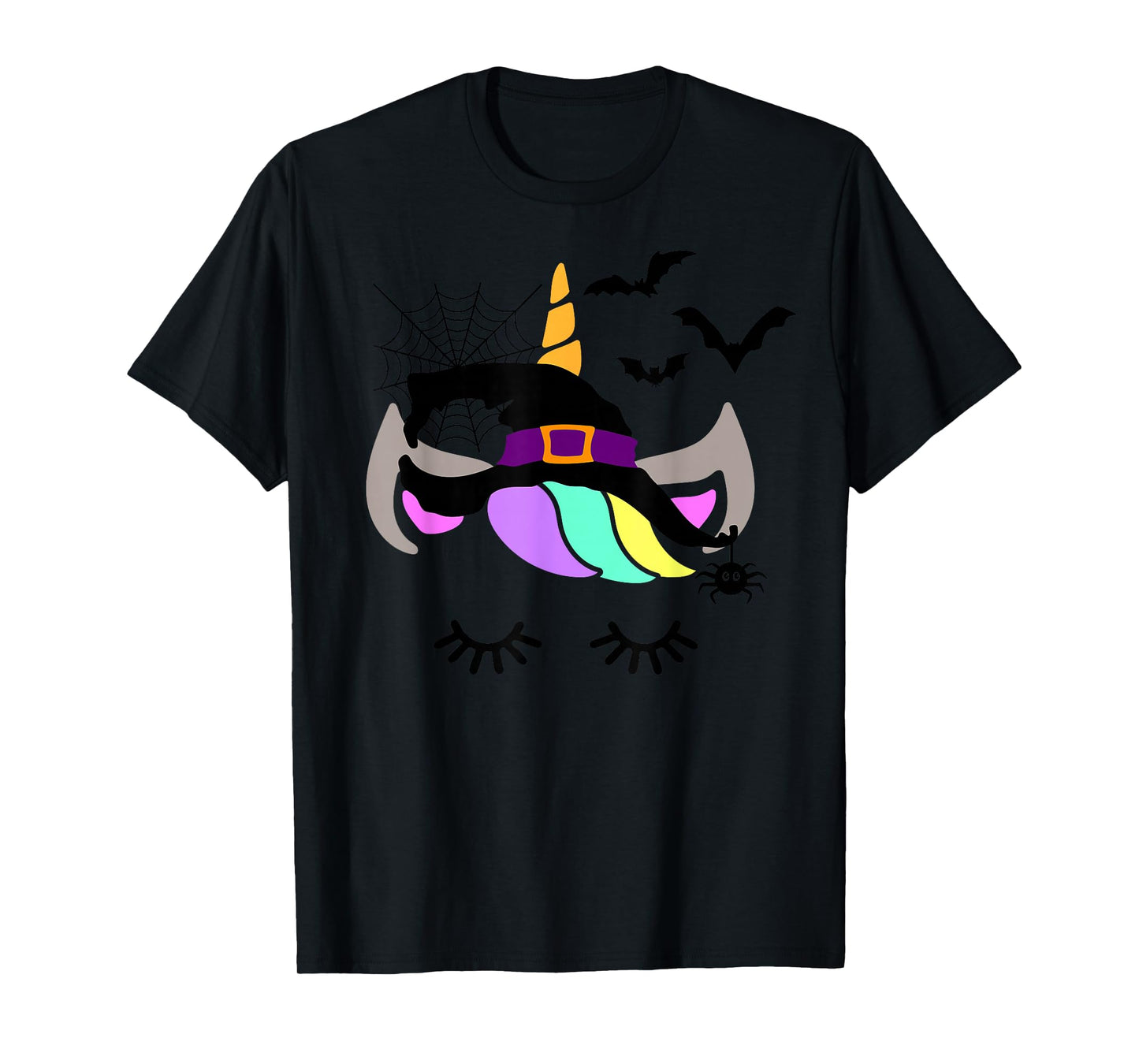 This is My Human Costume I’m Really A Unicorn Bat Witch Hat T-Shirt
