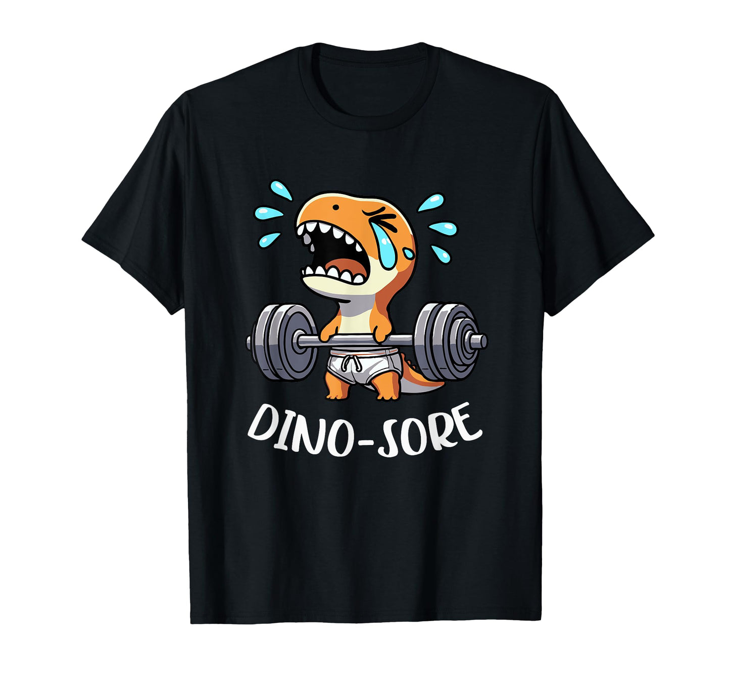 Dino Sore Gym Lifting Weights Fitness Workout Dino Saur Gym T-Shirt