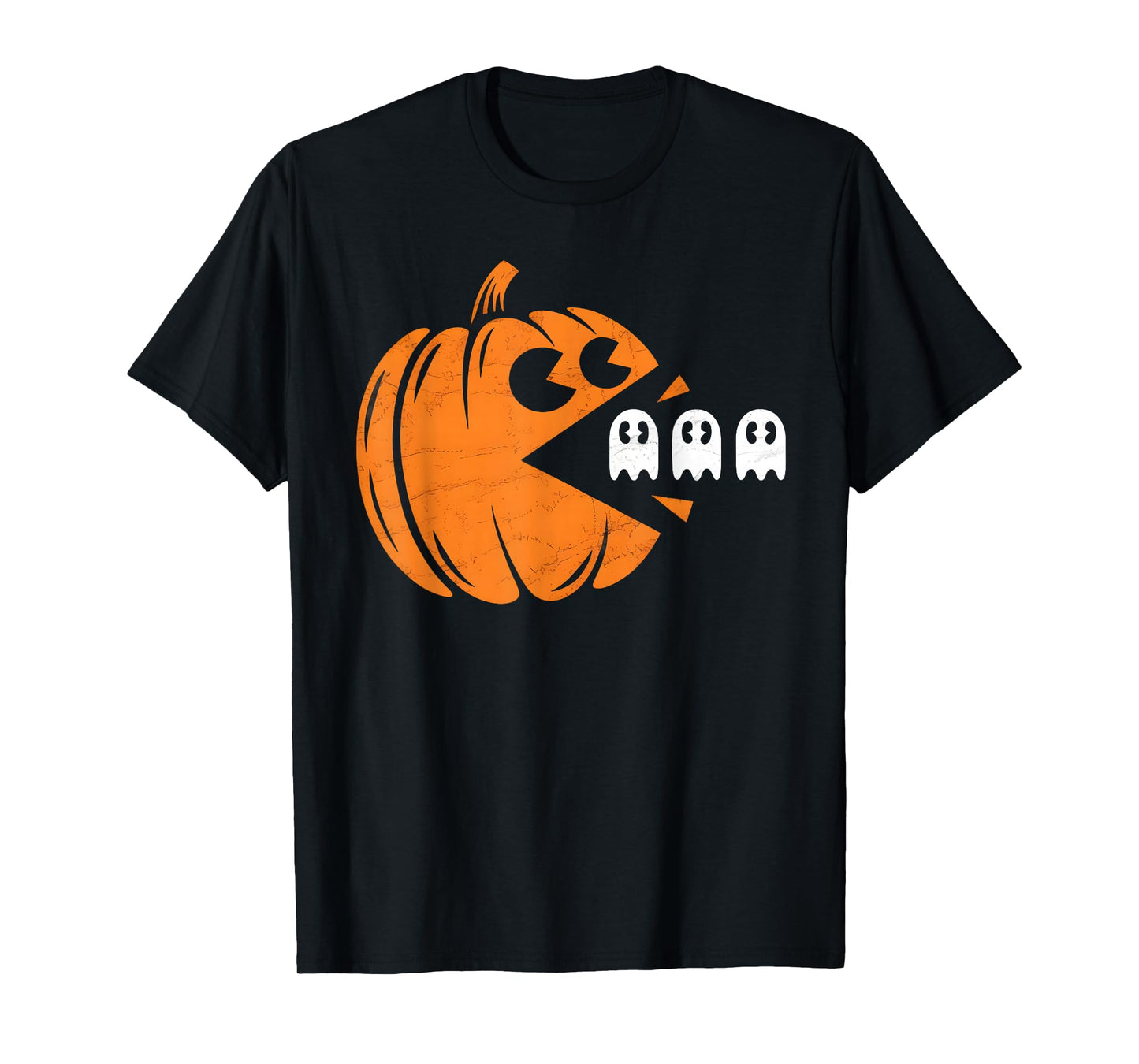 Halloween Gamer Pumpkin Eating Ghost Costume Men Boys Kids T-Shirt