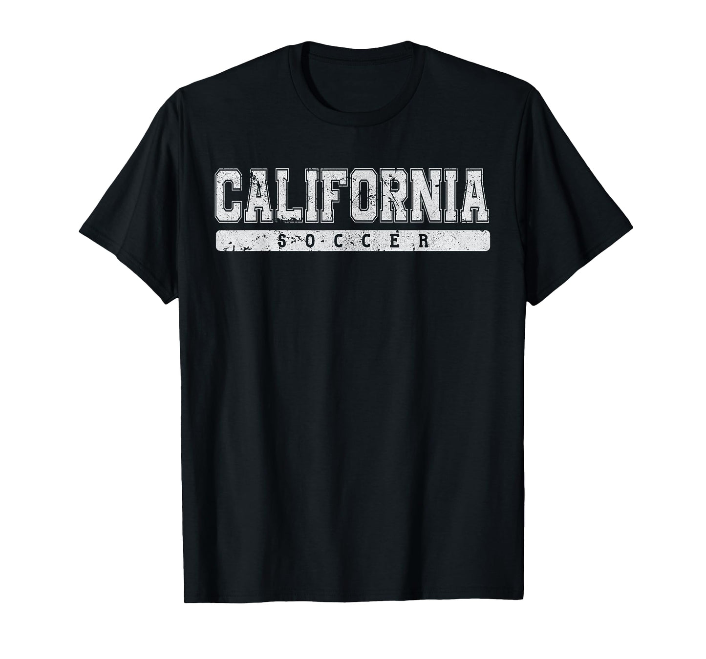 California Soccer White Vintage Text T-Shirt