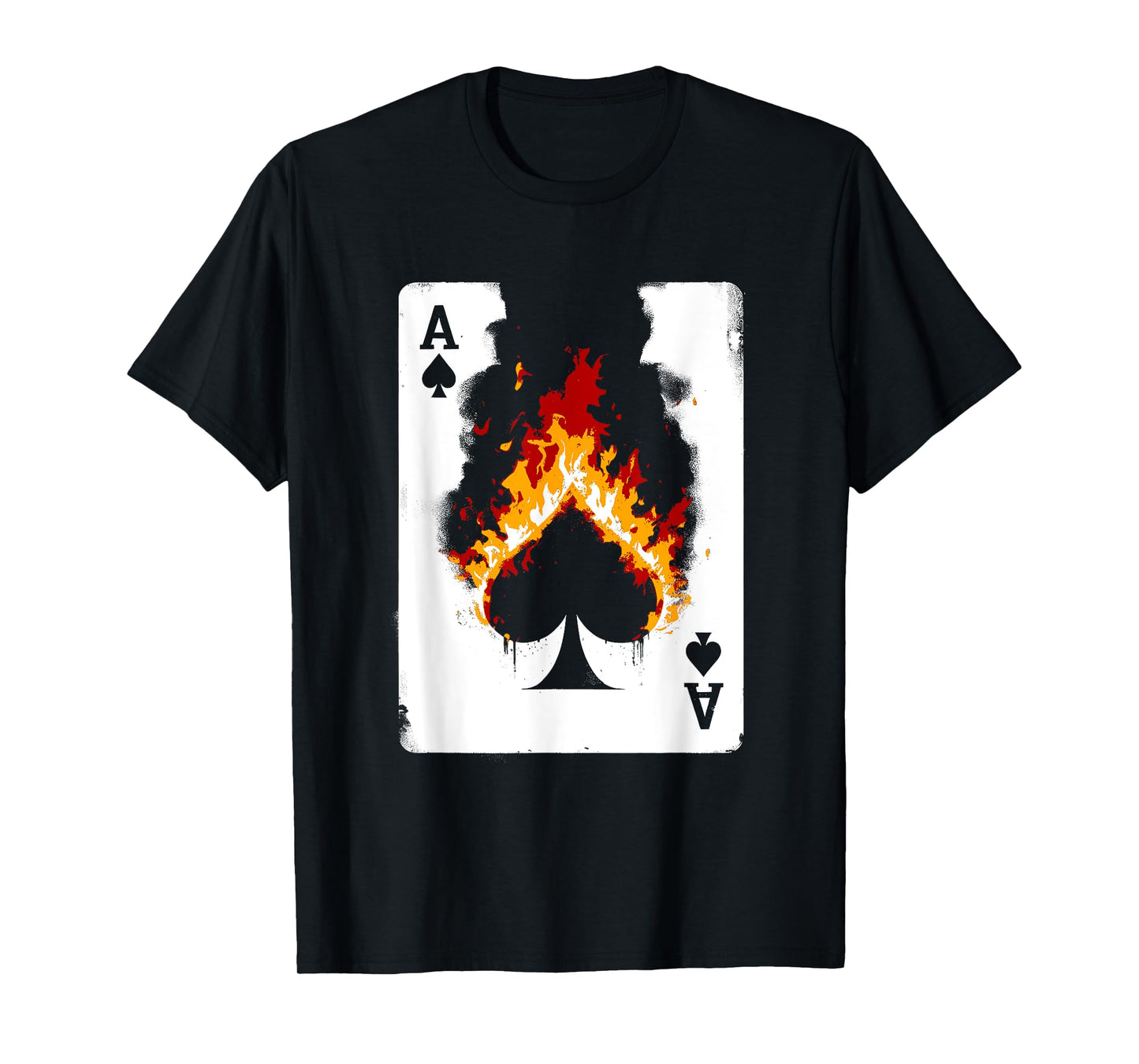 Burning Ace Of Spades - Vintage Favorite Card Game Lover T-Shirt