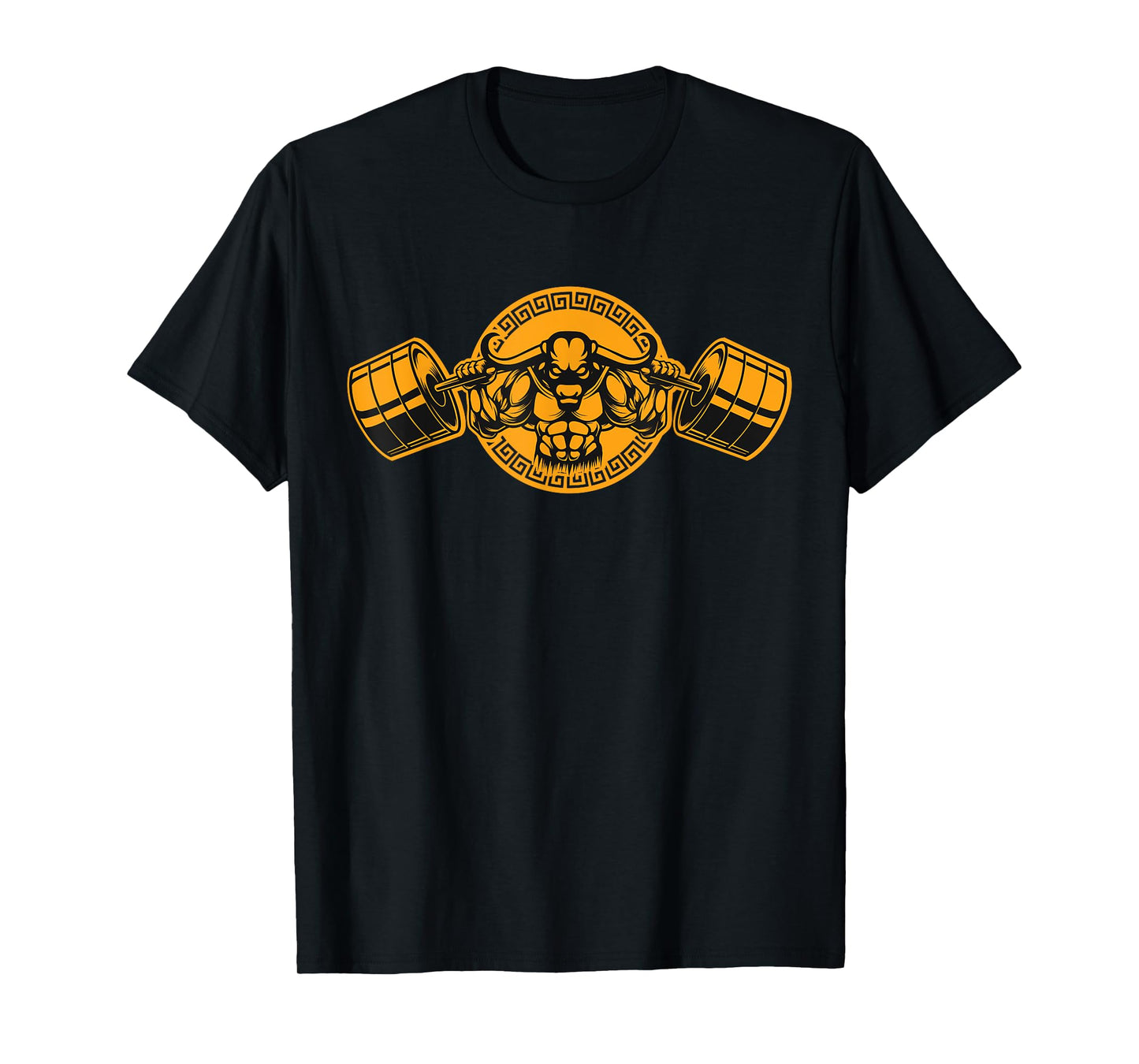 Minotaur Lifts Weights, Fitness Workout at Gym - Minotaur T-Shirt