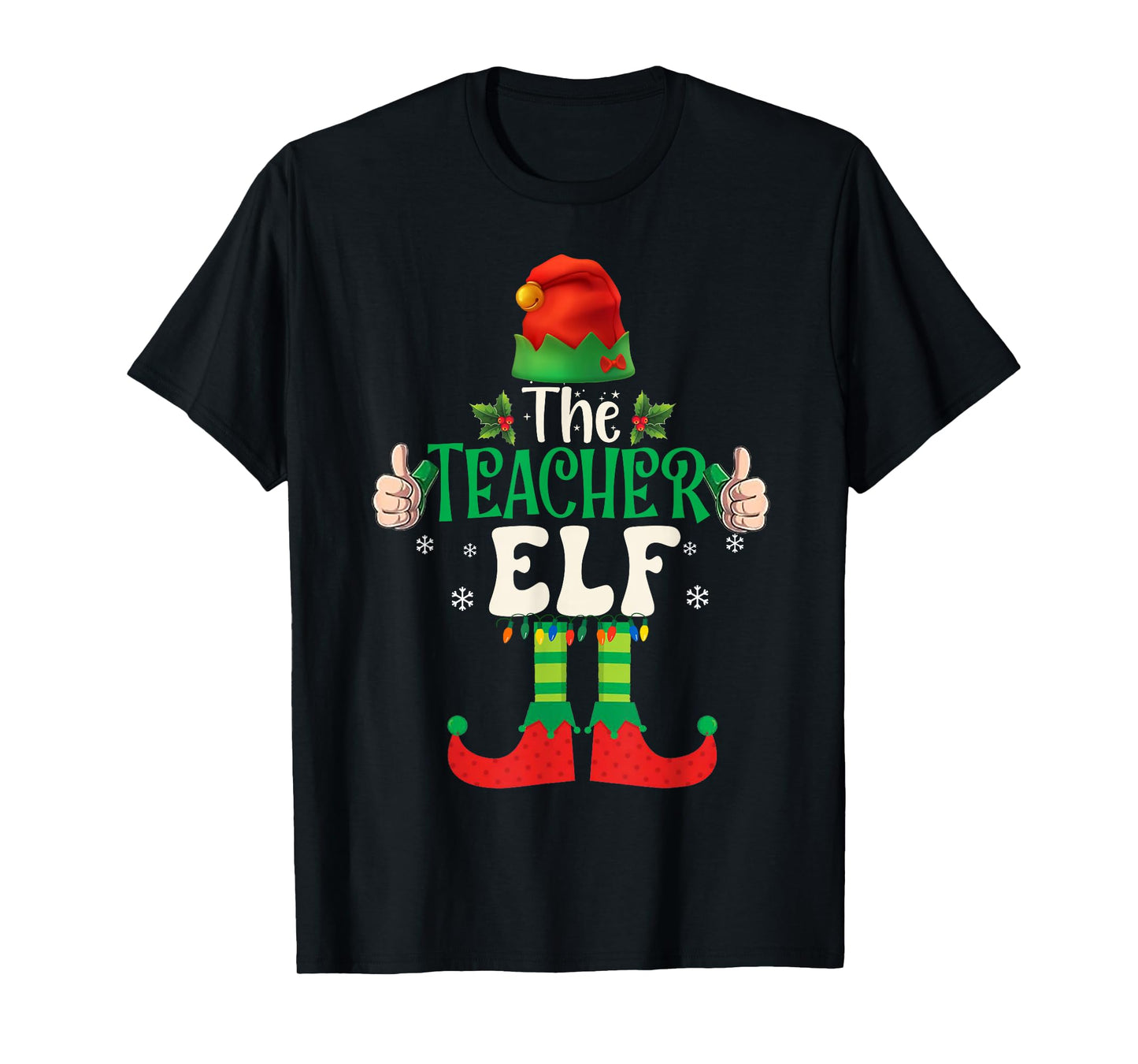 Funny The Teacher Elf Group Matching Family Christmas 2025 T-Shirt