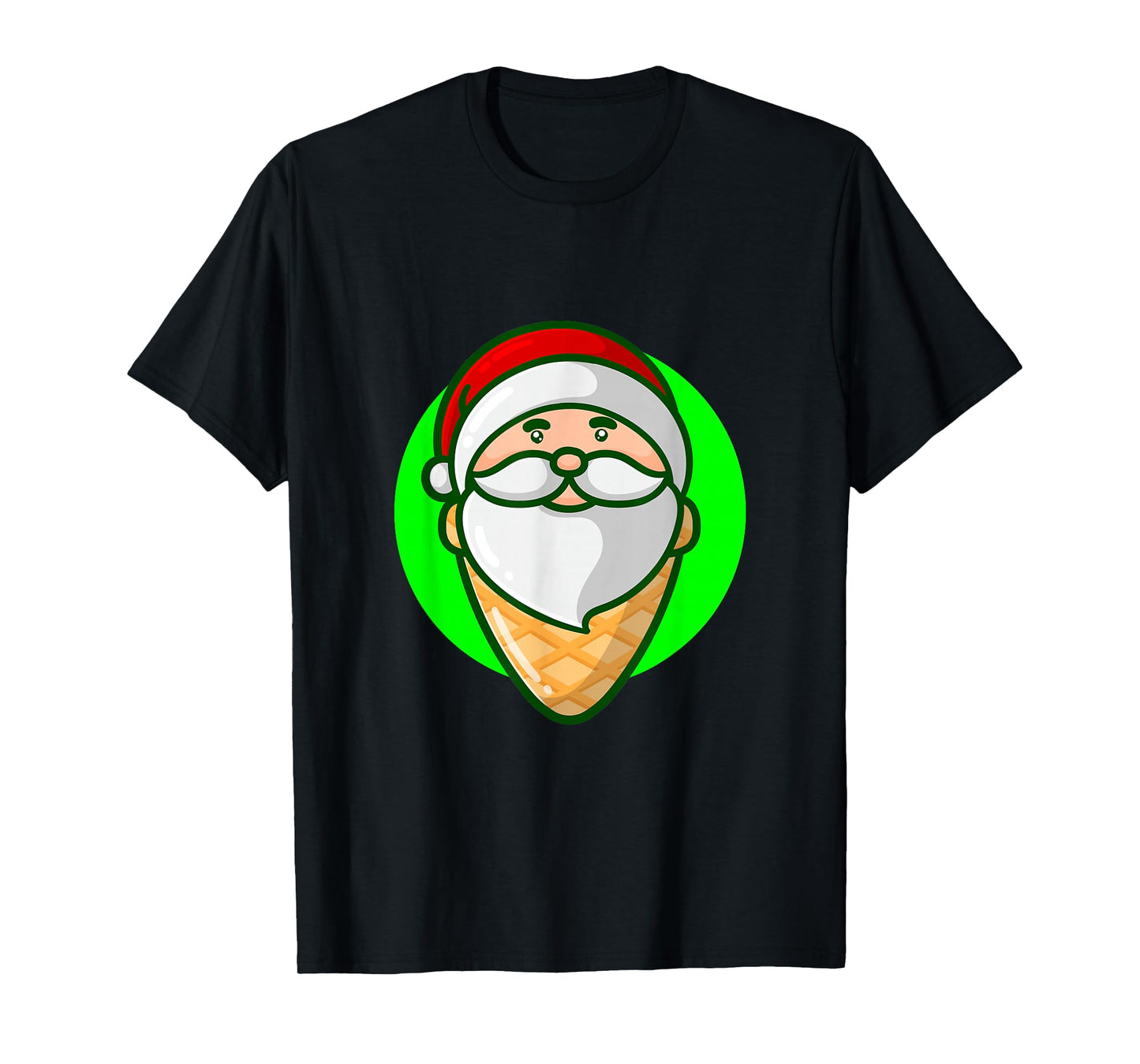 ice Cream Cone Santa Funny Christmas T-Shirt