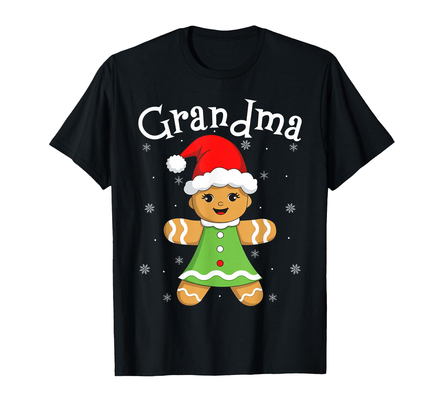 Gingerbread Grandma Women Matching Family Christmas Baking T-Shirt