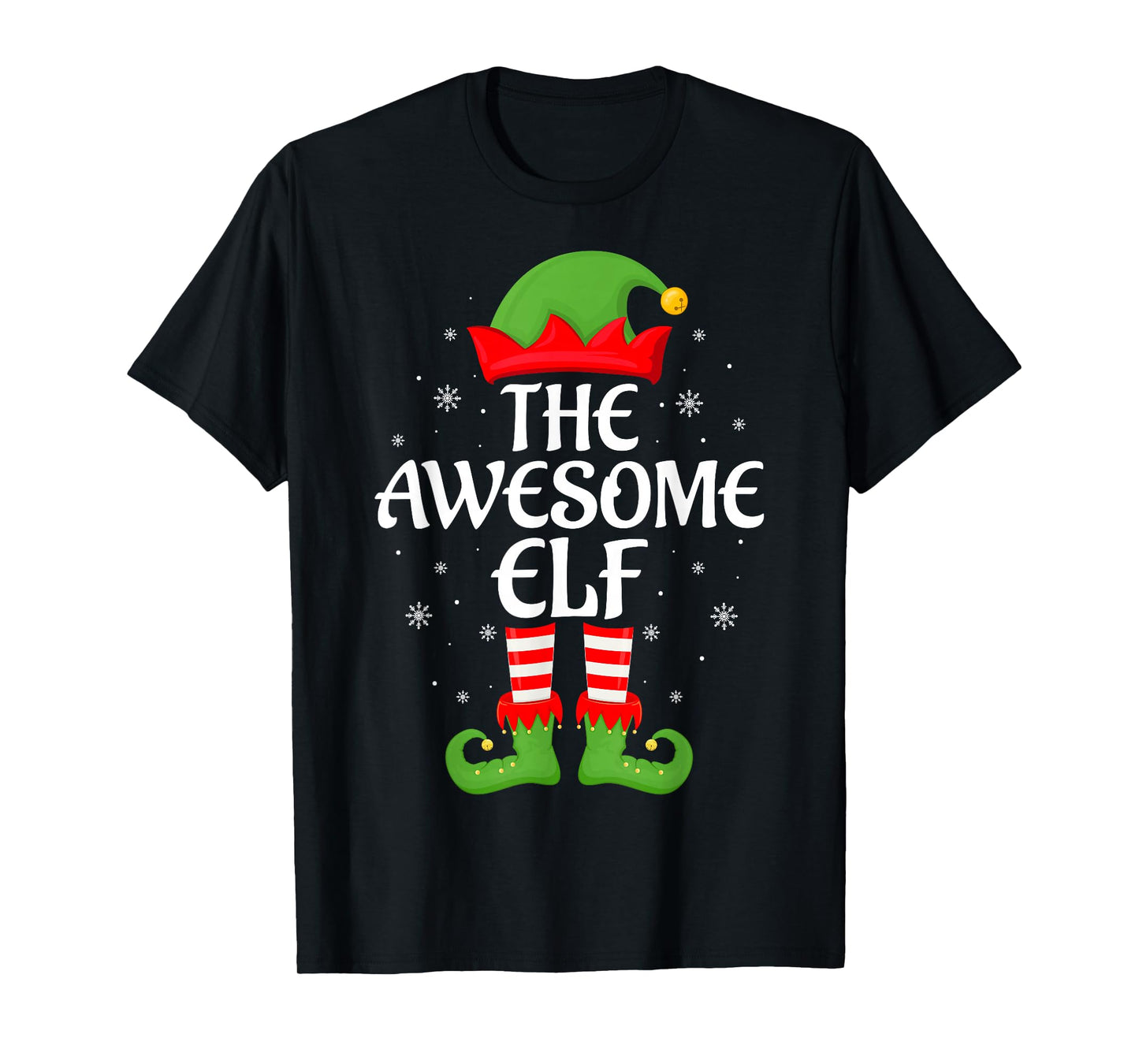 Awesome Elf Xmas Family Matching Elf Squad Christmas T-Shirt