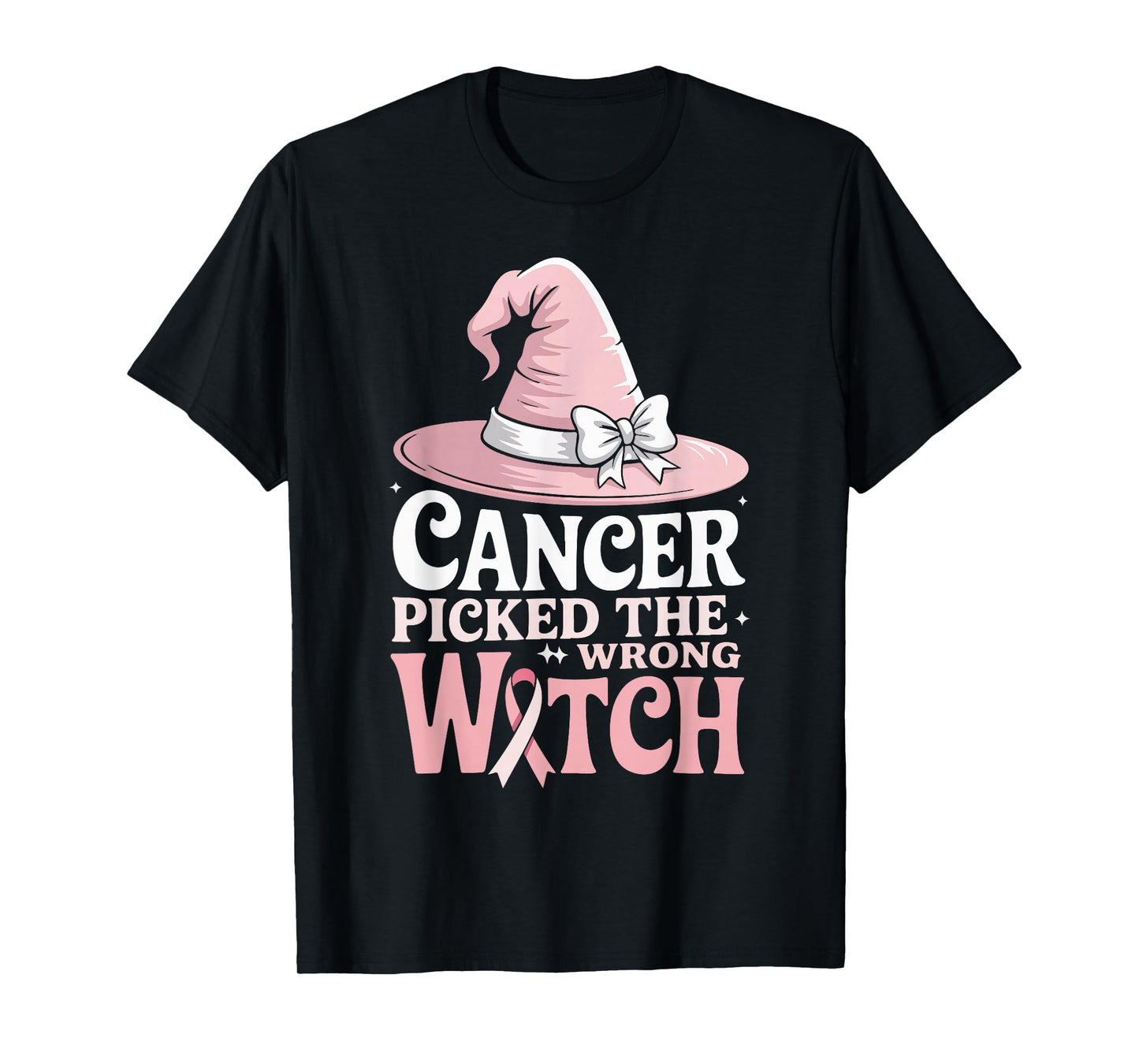 Cancer Picked The Wrong Witch Breast Cancer Awareness T-Shirt