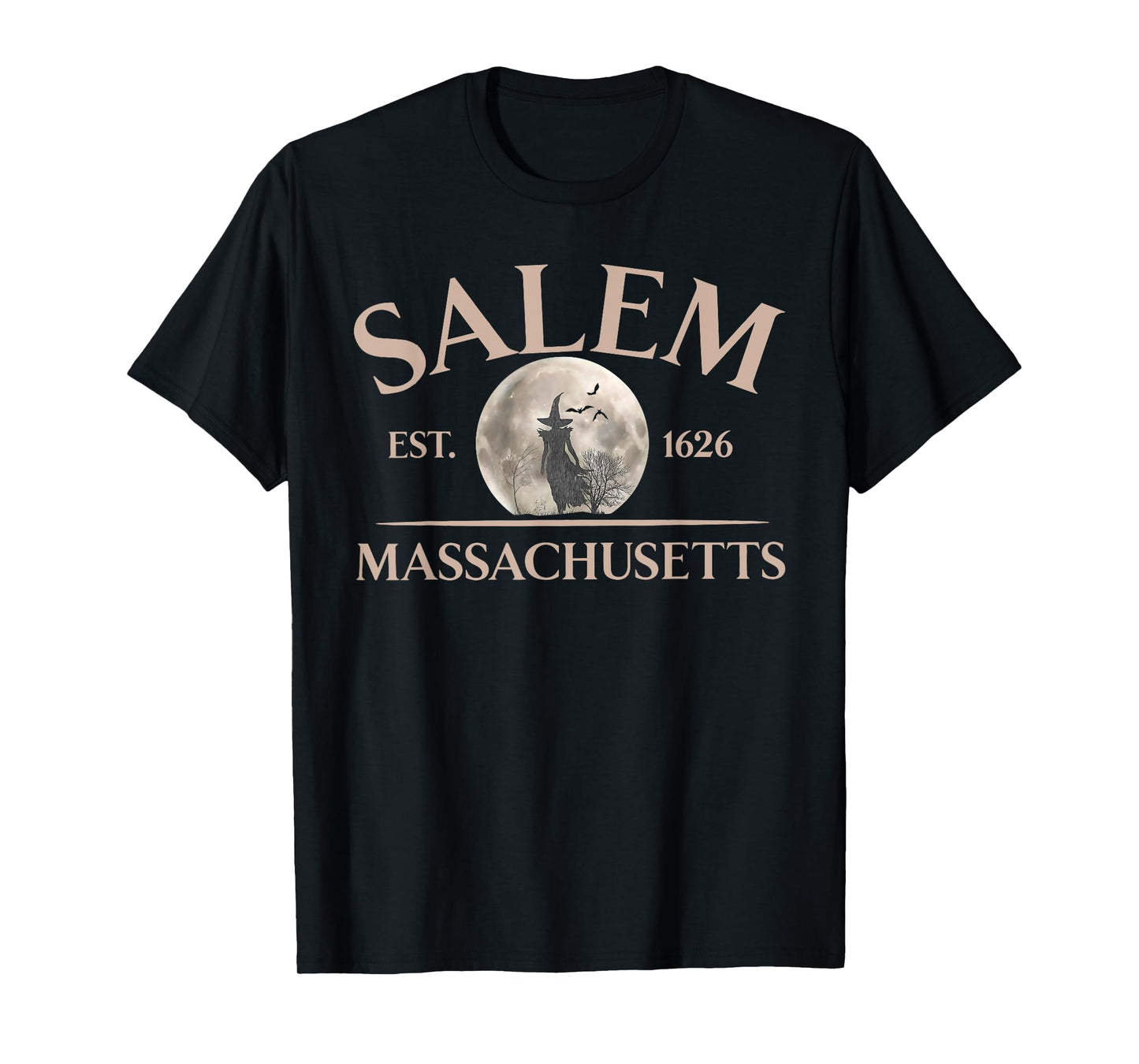 Salem Est 1626 Massachusetts Halloween Witch Spooky Season T-Shirt