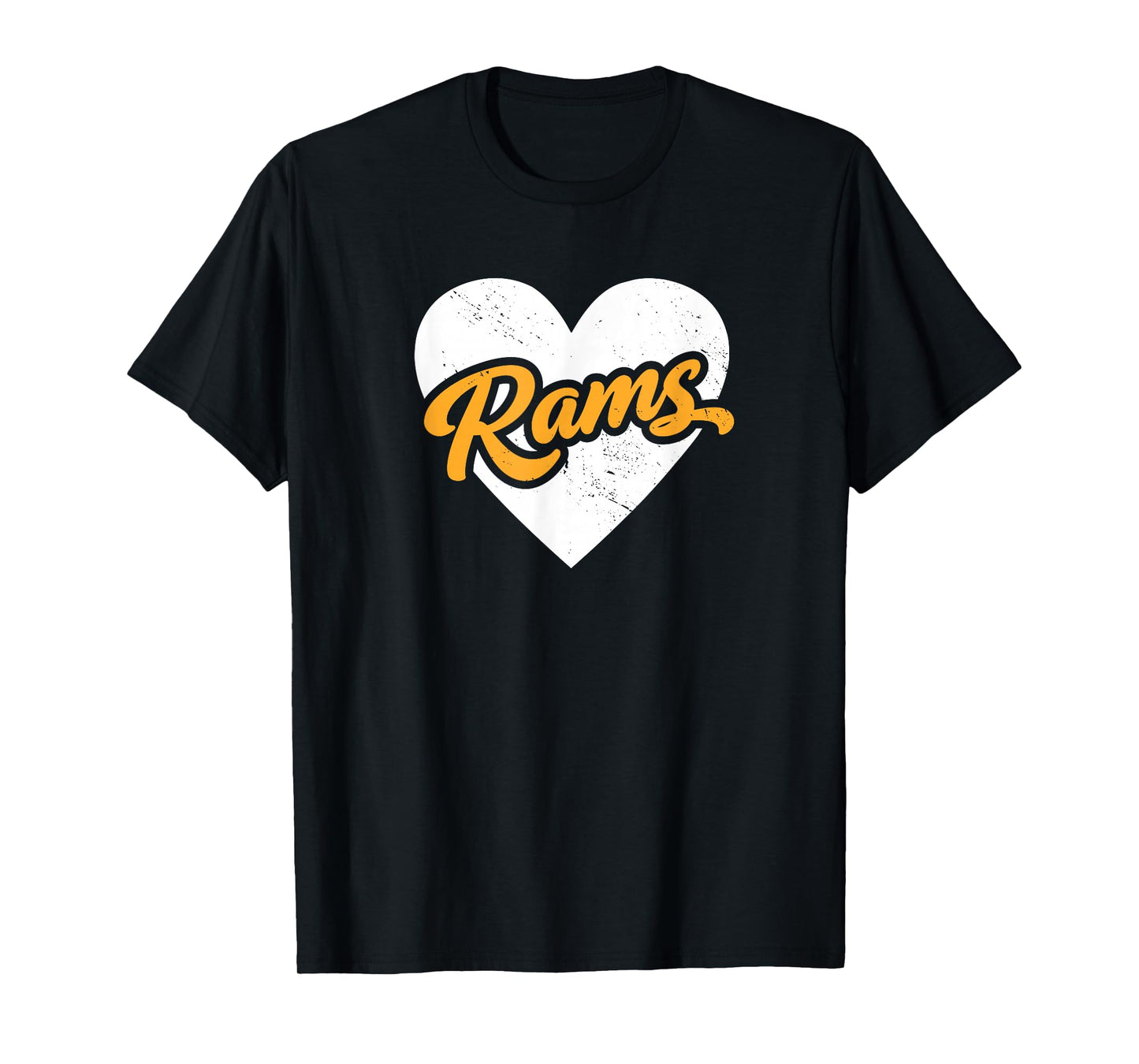 Vintage Rams High School Go Rams Pride Heart T-Shirt