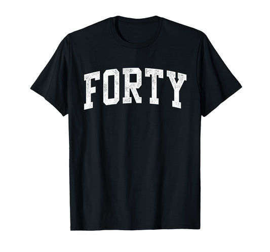 Forty Minimalist 40th Birthday Design 40-Year-Old T-Shirt
