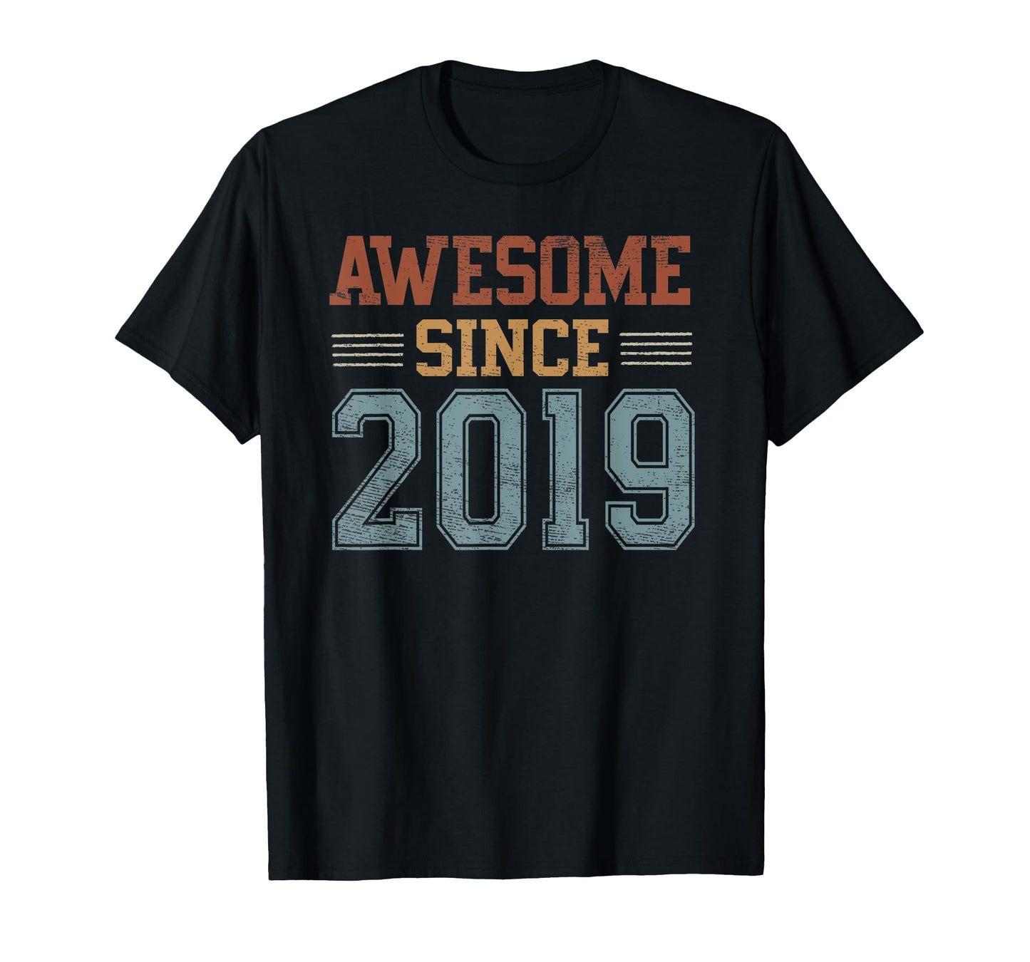 Awesome Since 2019 6th Birthday 6 Year Old Boy Girl T-Shirt