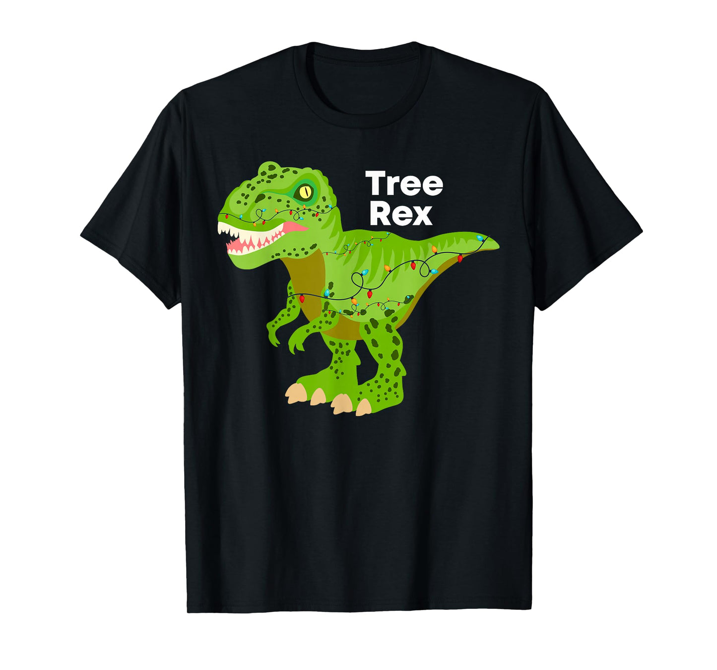 Tree Rex -Fun Dinosaur Christmas Lights Xmas Holiday Costume T-Shirt
