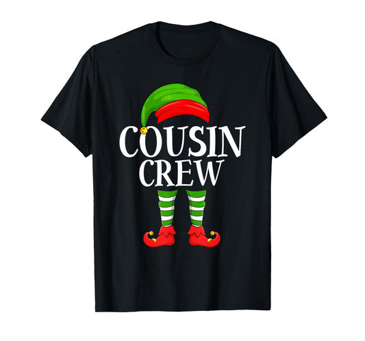 Matching Family Group Xmas Pajamas Cousin Crew Elf Christmas T-Shirt