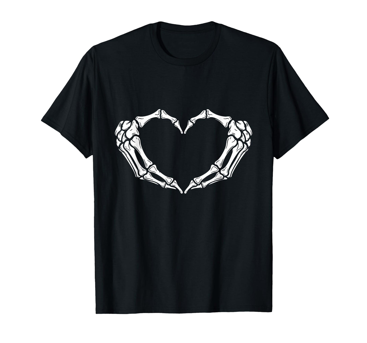 Skeleton Hands Heart Sign - Spooky Halloween Costume T-Shirt
