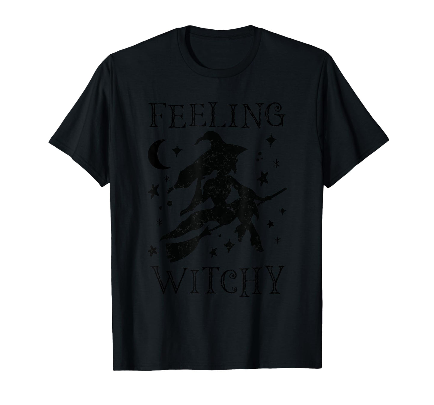 Feeling Witchy Funny Halloween Witch Vibes Kinda Night Women T-Shirt