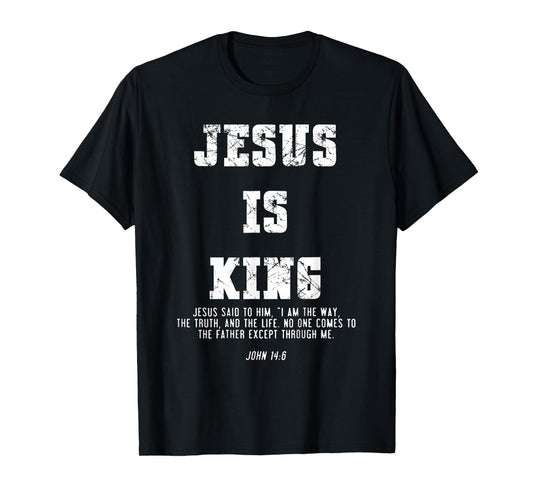 Vintage Jesus Is King Jesus John 14:6 Christian T-Shirt