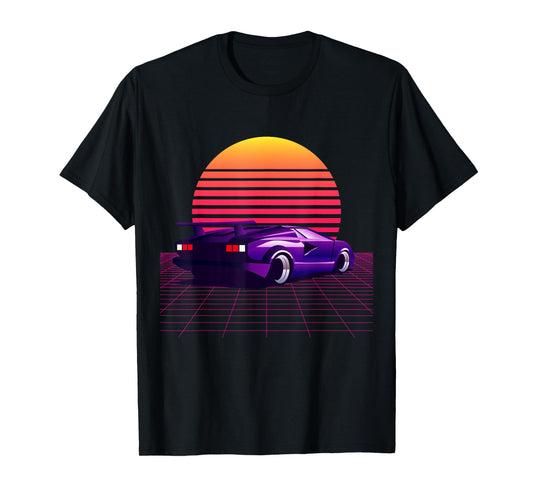 Men's Women's Vintage Retro 80's 90's Cars Graphic Design T-Shirt