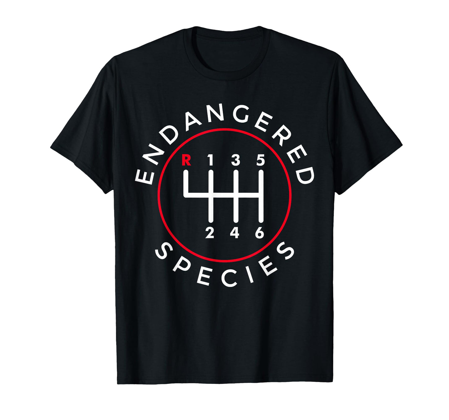 Endangered Species Manual Gearbox Stick Shift 6 Speed T-Shirt