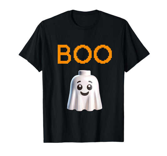Halloween Master Builder Boo Ghost Costume Building Bricks T-Shirt