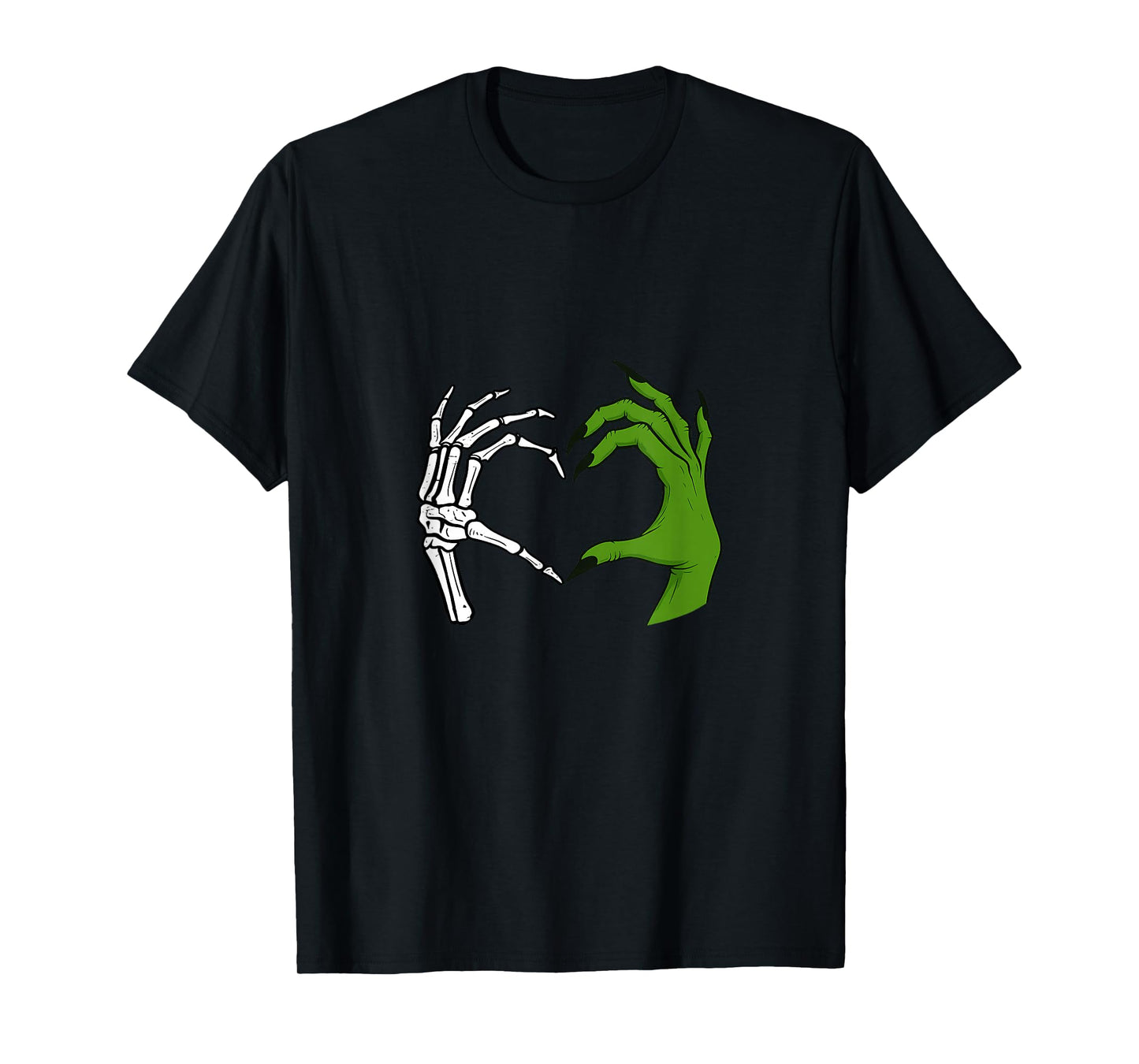 Skeleton Hands Witch Heart Sign Retro Halloween Costume T-Shirt