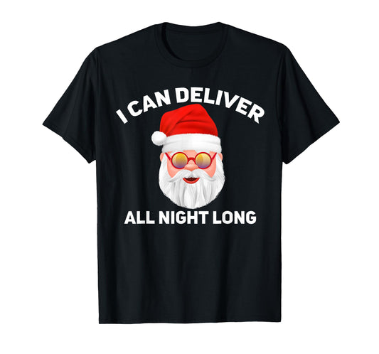I Can Deliver All Night Long -Funny Santa, Father Christmas T-Shirt