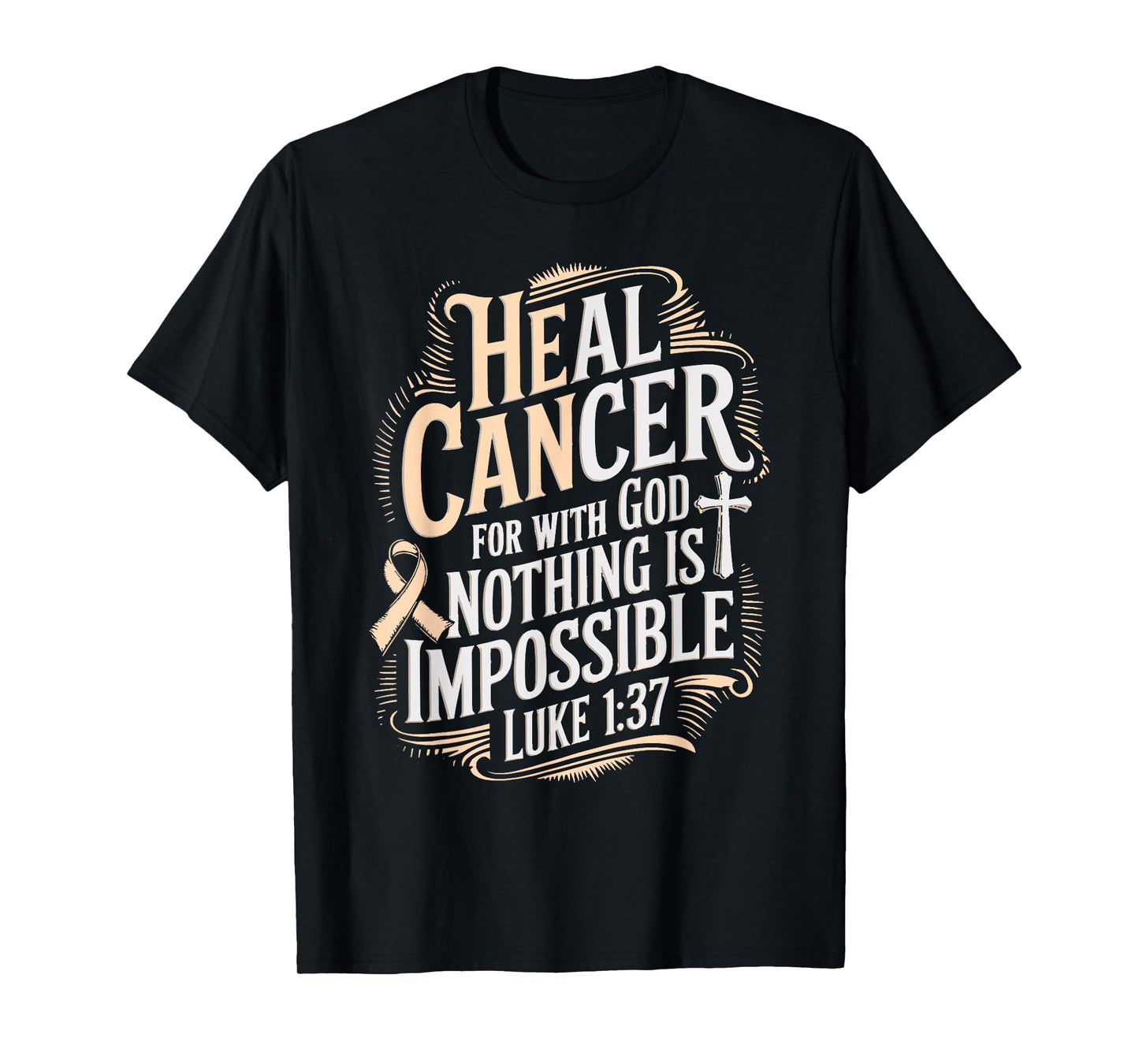 Heal Cancer Survivor Endometrial Cancer Awareness T-Shirt