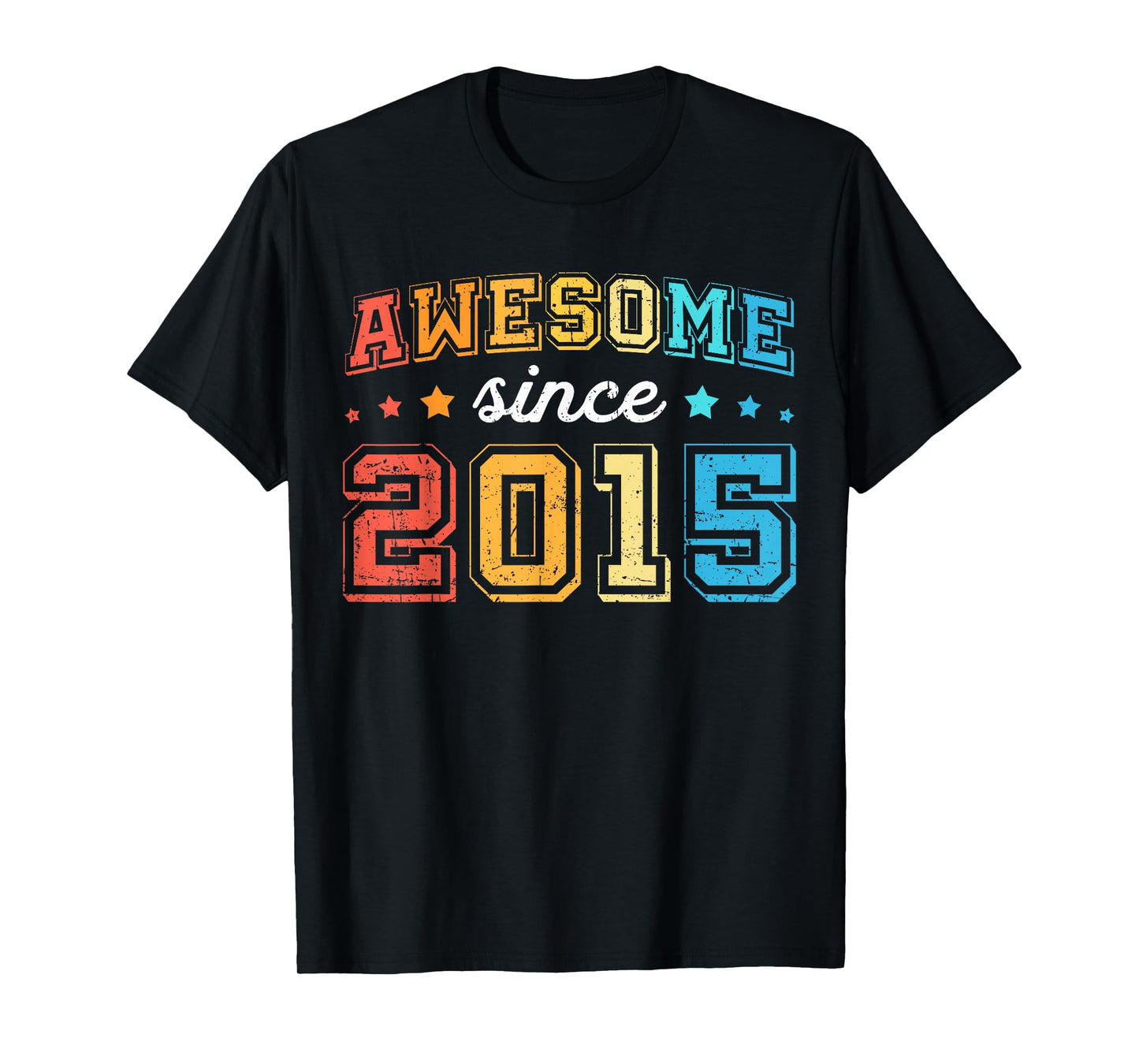 Awesome Since 2015 Retro 10th Birthday Boy 10 Birthday T-Shirt