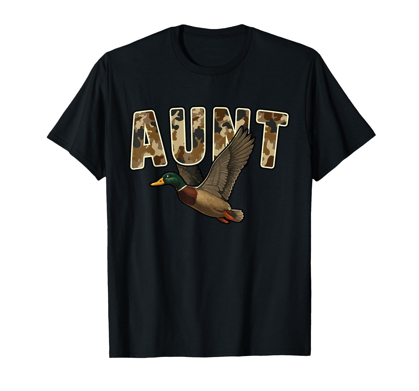 Camouflage Vintage Mallard Duck Retro Camo Hunting Aunt T-Shirt