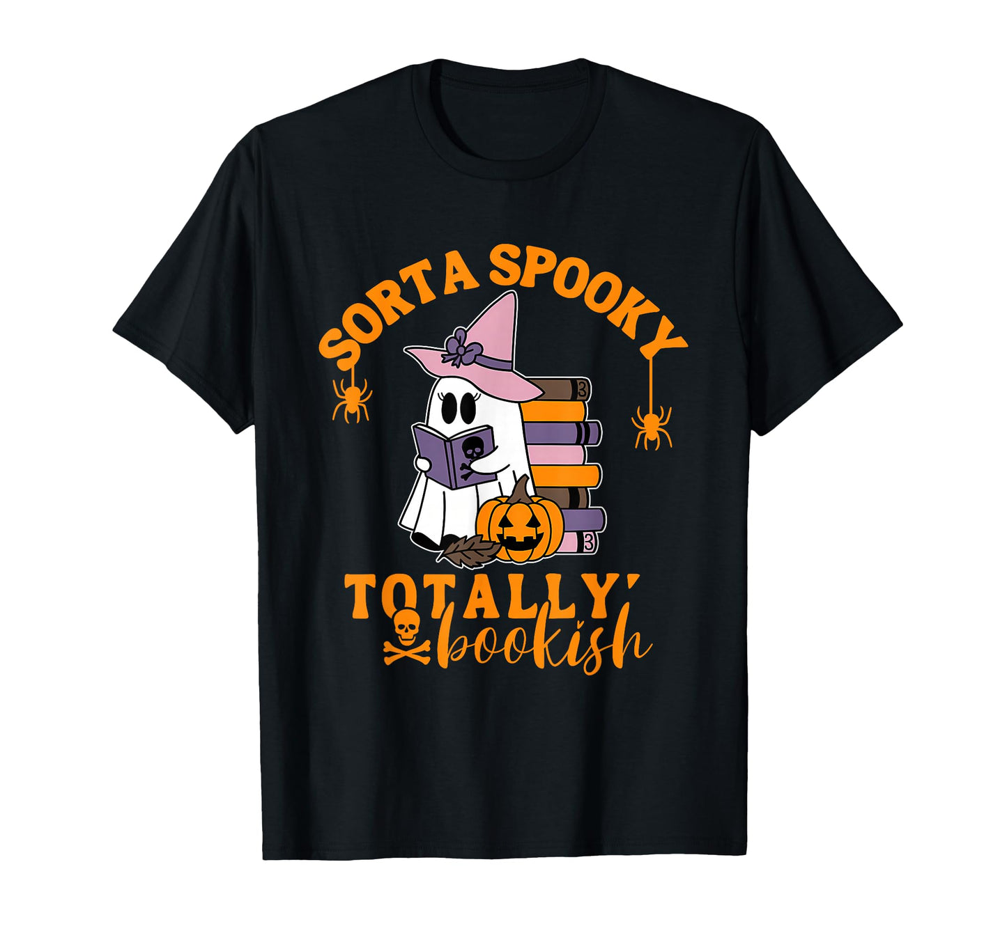 Sorta Spooky Totally Bookish, Halloween Vibe T-Shirt