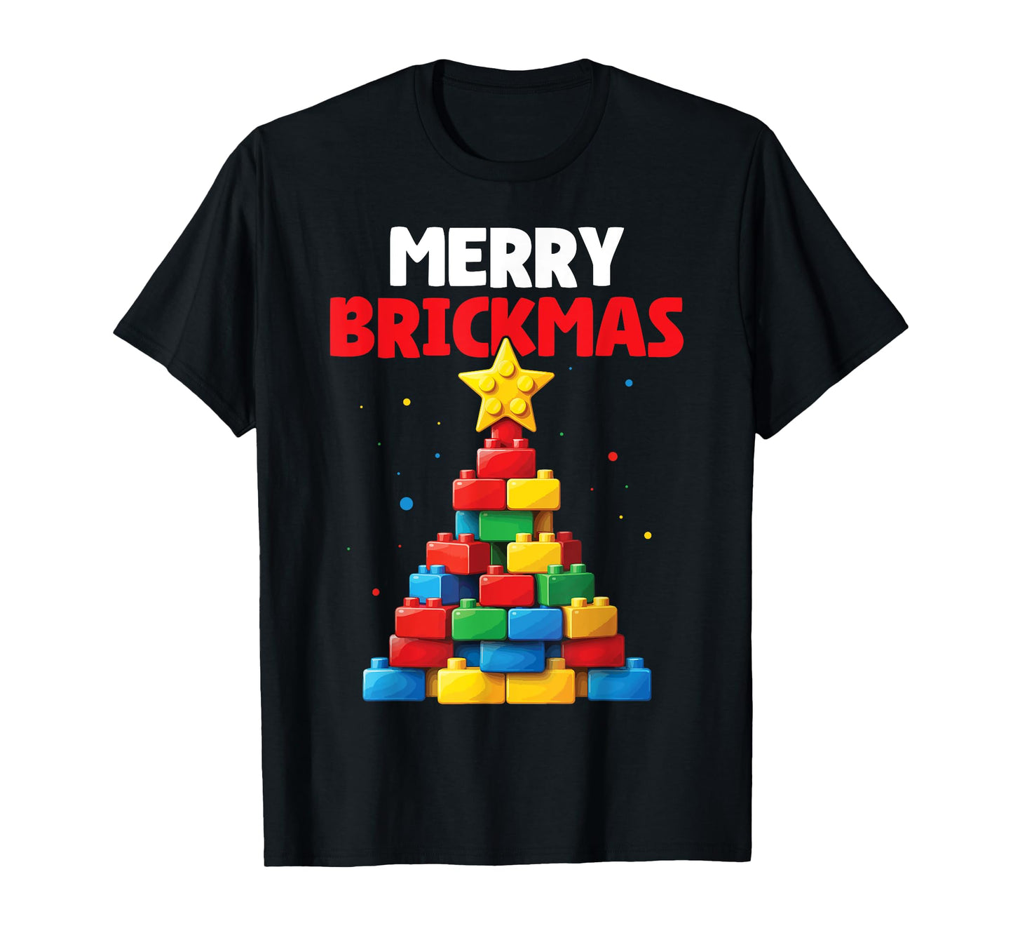 Merry Brickmas Block Building Builder Brick Master Christmas T-Shirt