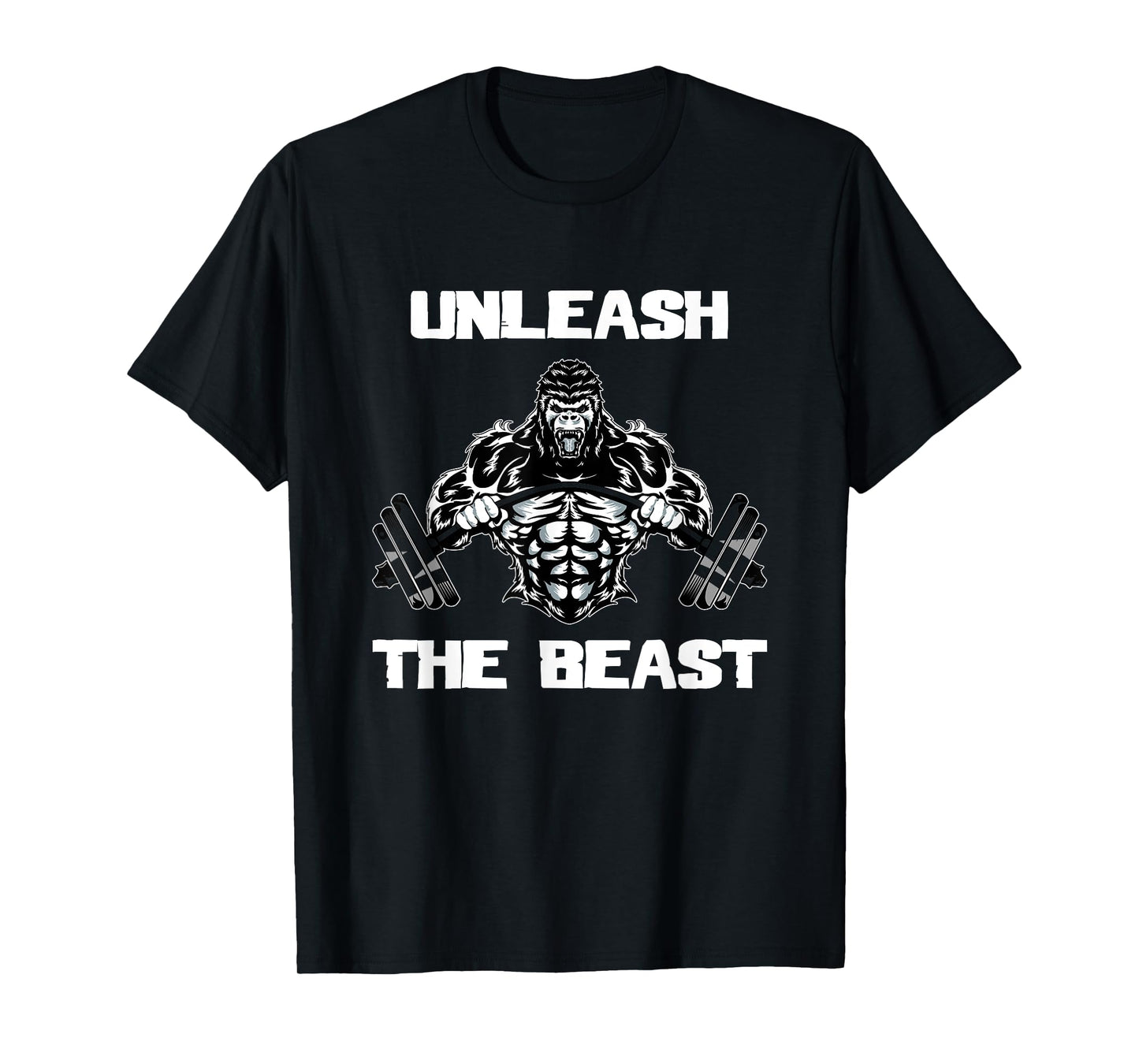 Unleash The Beast Gorilla Bodybuilding Motivational Gift T-Shirt