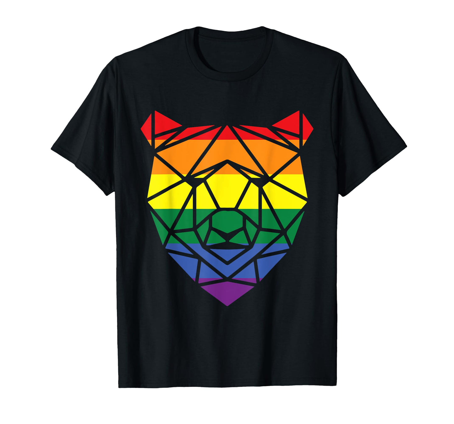 LGBT Papa Gay Pride Month - Geometric Bear T-Shirt