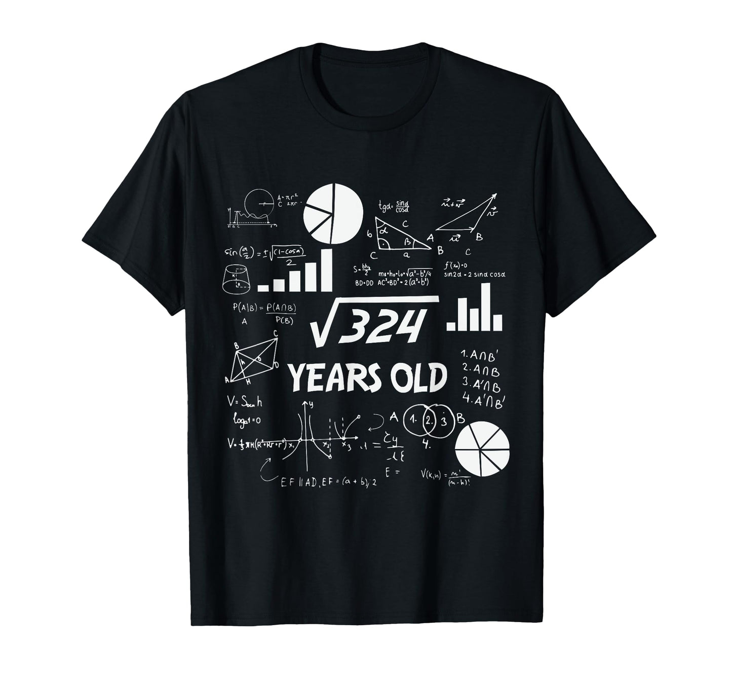18th Birthday Square Root of 324 Math 18 Years Old Birthday T-Shirt