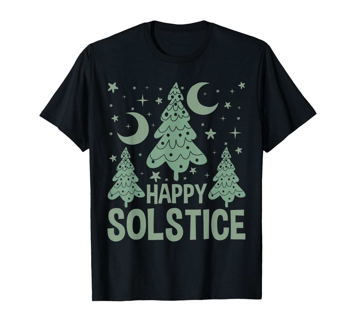 Happy Solstice Yuletide Season Christmas Tree Winter Holiday T-Shirt