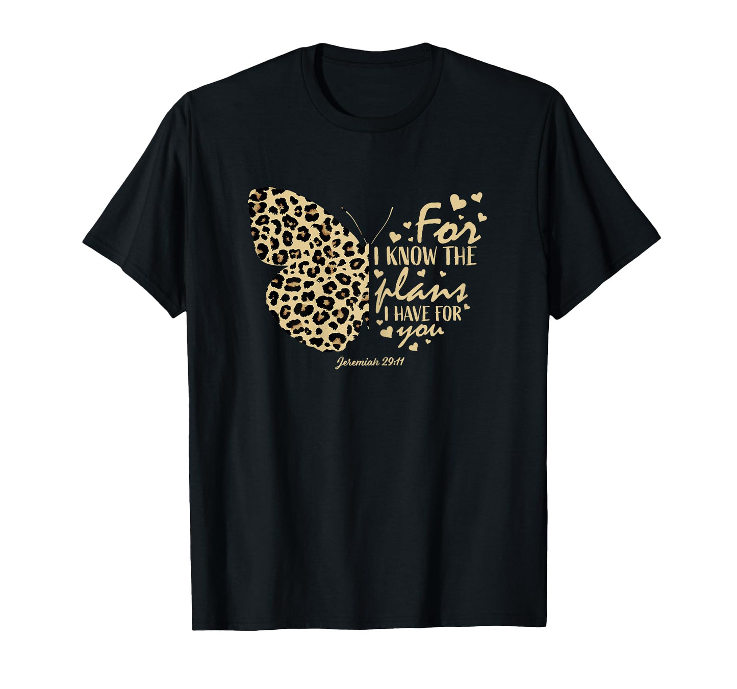 Jeremiah 29:11 Christian Women Gifts Teen Girls Butterfly T-Shirt