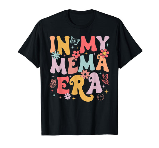 In My Mema Era Groovy Retro Mothers Day Butterfly Women T-Shirt