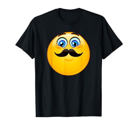 Trendy Classic Mustache Emoji T-Shirt