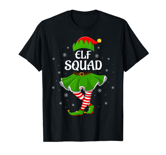 Elf Squad Christmas Matching Family Girls Women Elf Xmas T-Shirt