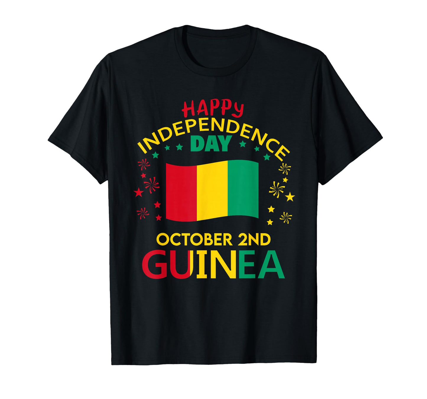 Guinea 67th Independence Day Guinean Pride Guinea Flag T-Shirt
