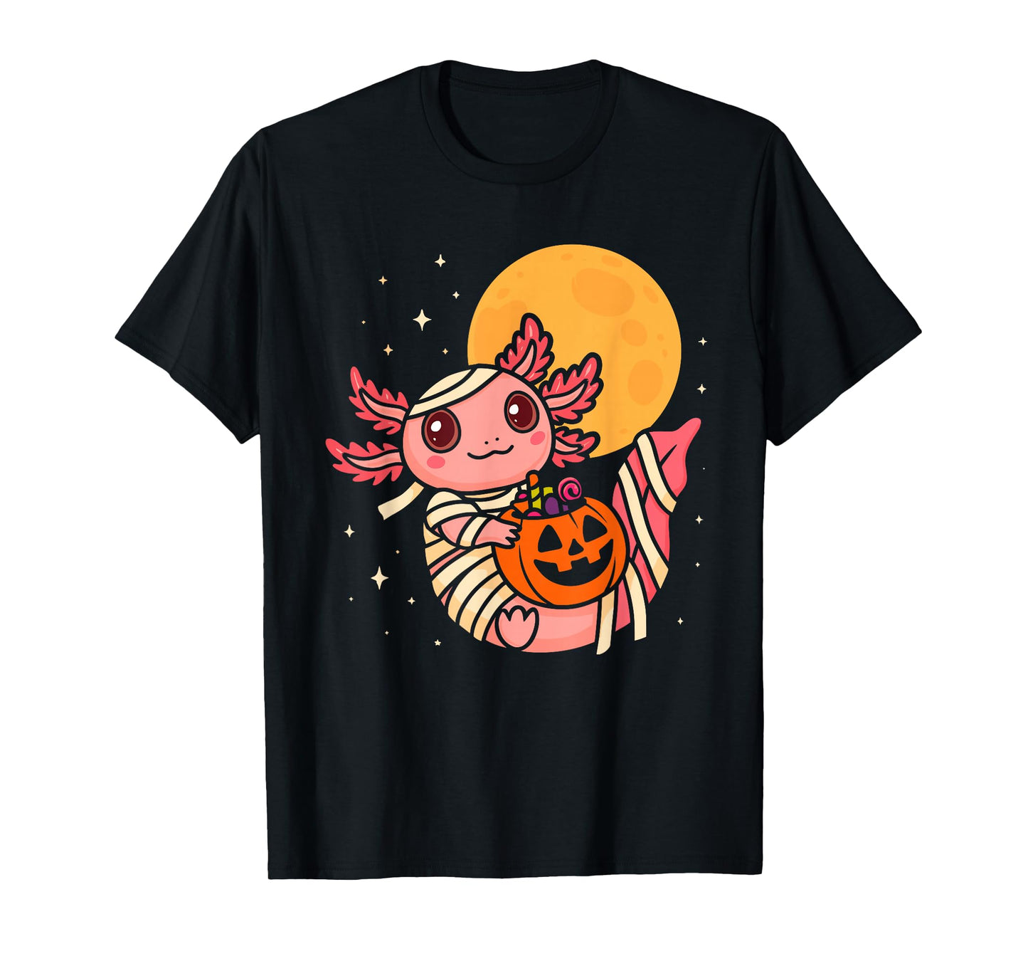 Cute Halloween Axolotl Spooky Animal Halloween Costume T-Shirt