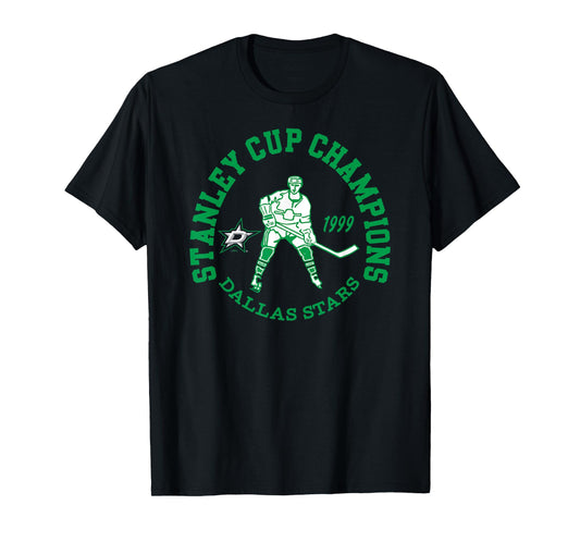 Dallas Stars Stanley Cup Champions 1999 Black T-Shirt