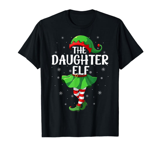Daughter Elf Christmas Girls Women Elf Squad Xmas Family T-Shirt