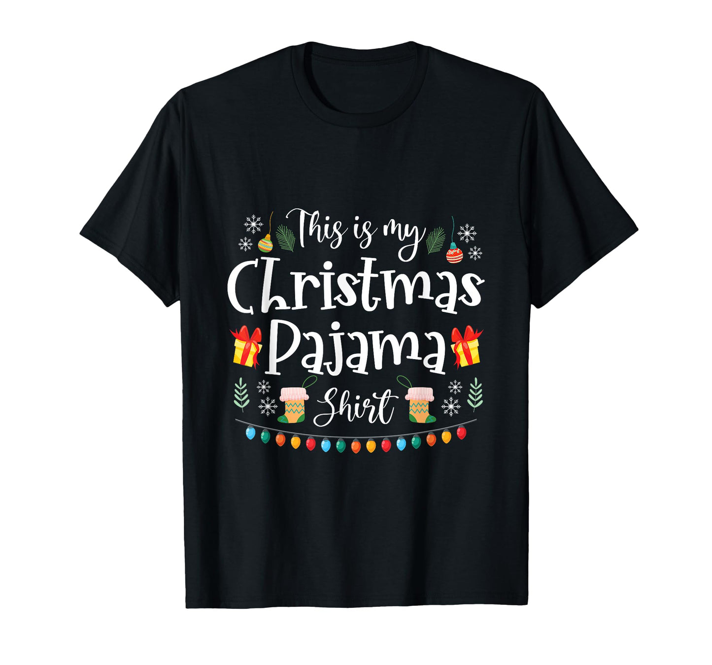 This is My Christmas Pajama Christmas Pajama Xmas Santa T-Shirt